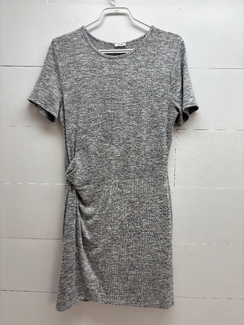 Ripe Maternity Heather Gray Knit Side Twist Bodycon Dress size XS
